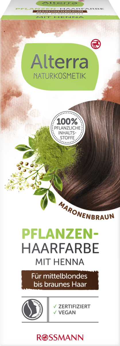 Bild 1 von Alterra NATURKOSMETIK Pflanzenhaarfarbe Maronenbraun