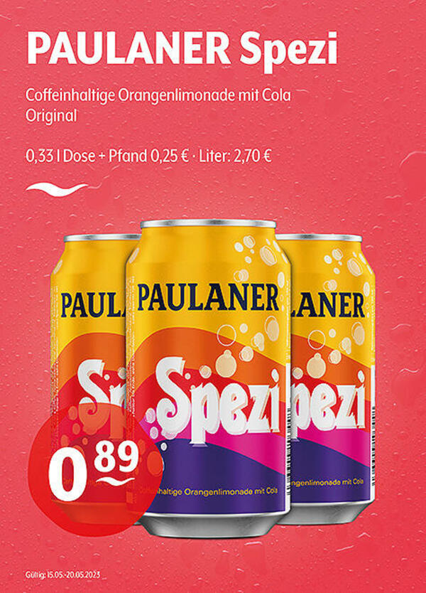 Bild 1 von PAULANER Spezi Coffeinhaltige Orangenlimonade mit Cola
Original