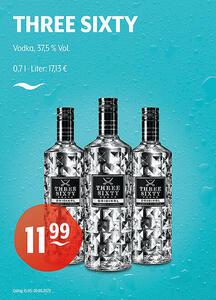 THREE SIXTY Vodka
37,5 % Vol.
