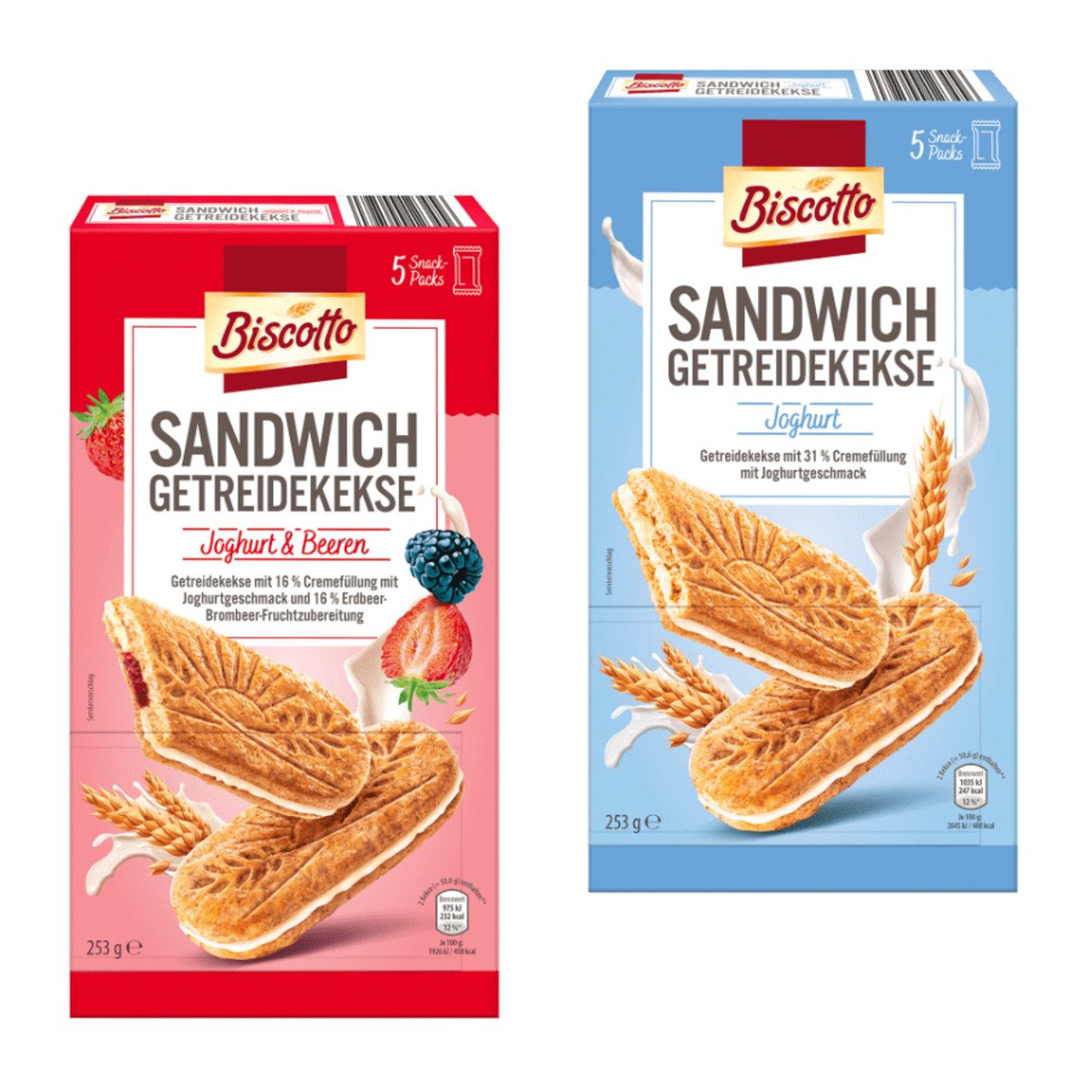 Bild 1 von BISCOTTO Sandwich-Getreidekekse