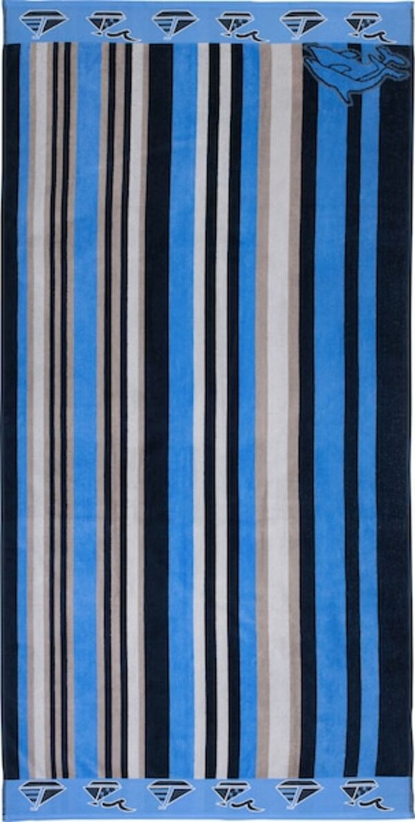 Bild 1 von Gözze Strandtuch »Streifen 3«, (1 St.), Badetuch, modern gestreift & maritimes Motiv, reine Baumwolle