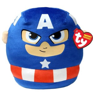Marvel - ty Squishy Beanies - Pl&uuml;sch Kissen Captain America - ca. 31 cm