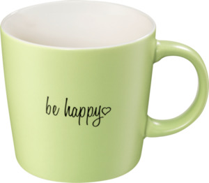 Dekorieren & Einrichten Kaffeebecher "be happy" grün
