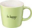 Bild 1 von Dekorieren & Einrichten Kaffeebecher "be happy" grün