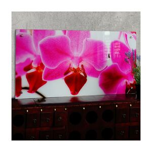 Glasbild T114, Wandbild Poster Motiv, 50x100cm ~ Orchidee