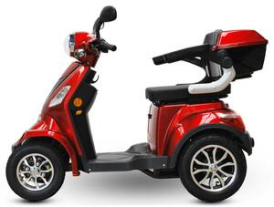 E-Scooter rot - 4 Räder - 25 km/h - Seniorenmobil