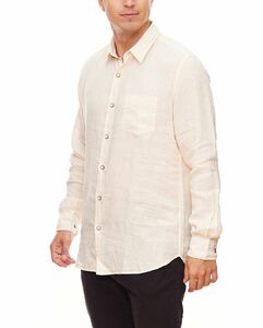 TERRA LUNA Herren Sommer-Hemd Freizeit-Shirt aus nachhaltiger Baumwolle Titan Beige