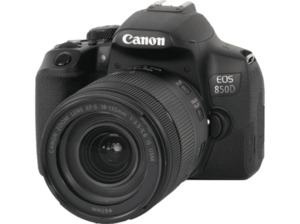 CANON EOS 850D Kit Spiegelreflexkamera, 24,1 Megapixel, 18-135 mm Objektiv (EF-S, IS II, USM), Touchscreen Display, WLAN, Schwarz