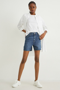C&A Jeans-Shorts-High Waist-LYCRA®, Blau, Größe: 44
