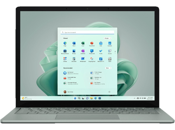 Bild 1 von MICROSOFT Surface Laptop 5, Notebook mit 13,5 Zoll Display Touchscreen, Intel® Core™ i5 Prozessor, 8 GB RAM, 512 SSD, Iris® Xe Grafik, Salbei