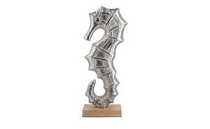 Deko Figur silber Aluminium, Holz Maße (cm): B: 15,5 H: 35 T: 7,5 Dekoration