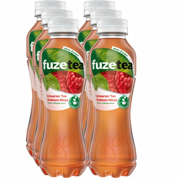 Bild 1 von Fuze Tea Himbeere Minze ohne Zucker, 6er Pack (EINWEG) zzgl. Pfand