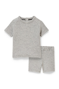 C&A Baby-Outfit-2 teilig, Grau, Größe: 68