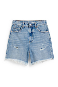 C&A CLOCKHOUSE-Jeans-Shorts-High Waist, Blau, Größe: 44