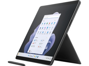 MICROSOFT Surface Pro 9, 2-in-1 Tablet mit 13 Zoll Display, Intel® Core™ i5 Prozessor, 16 GB RAM, 256 SSD, Iris® Xe-Grafik , Graphit