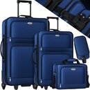 Bild 1 von KESSER® 4tlg Trolley Kofferset   Reisekoffer Set  mit Rollen   Komplettes Business 4er Set   S M L XL   Netzfach   Rollen   Teleskopgriff   Koffer Reisetaschen Stoffkoffer   Handgepäck