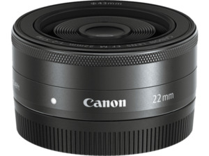 CANON EF-M - 22 mm f/2 EF-M, STM (Objektiv für Canon M-Mount, Graphit-Grau)