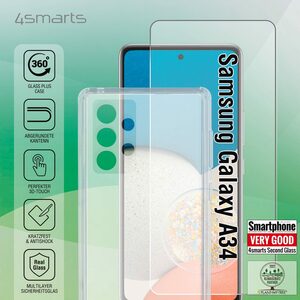 4smarts Backcover 360° Starter Set X-Pro Glas + Case Galaxy A34