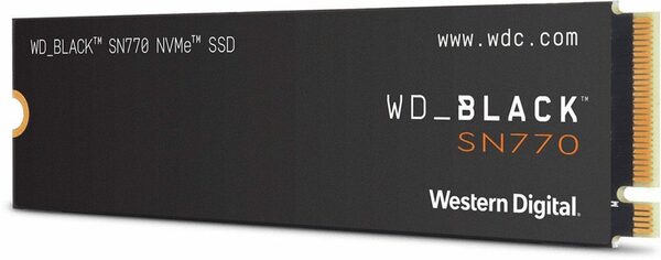 Bild 1 von WD_Black SN770 NVMe Gaming-SSD (250 GB) 5150 MB/S Lesegeschwindigkeit, 4900 MB/S Schreibgeschwindigkeit, Formfaktor: M.2 2280