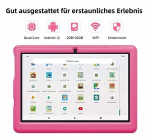 BUFO KT1006 Tablet (10,1", 32 GB, Android 12, hohe Akku-Kapazität)