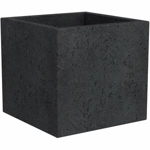 Scheurich Pflanzgefäß C-Cube 240 Ø 38 cm Stony Black