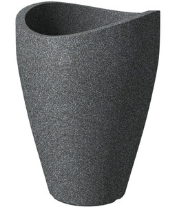 Scheurich Kunststoff Topf, rund, schwarz-granit  