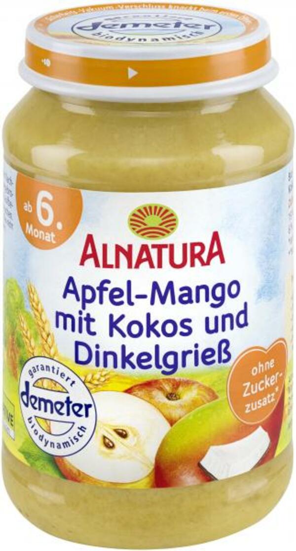 Bild 1 von Alnatura Apfel-Mango-Kokos mit Dinkelgrieß