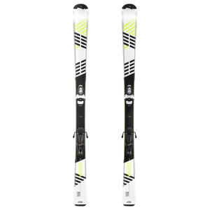 Ski Piste Kinder mit Bindung - Boost 500 weiss/gelb