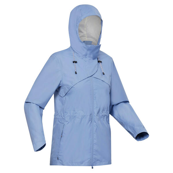 Bild 1 von Regenjacke Damen wasserdicht Wandern - NH500 hellblau