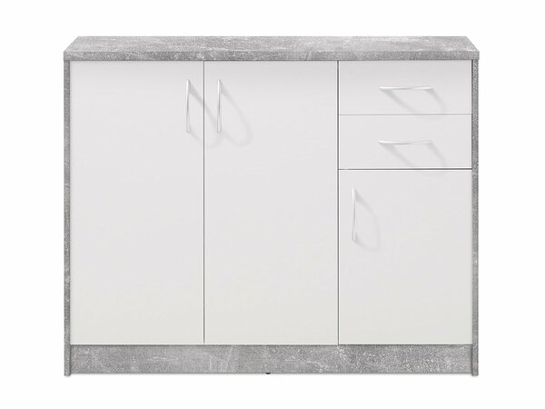 Bild 1 von Kommode mit 2 Schubladen Betonoptik - weiß 109 cm - OPTIMUS