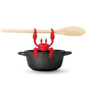 OTOTO Red the Crab Silikon-Utensilienablage – Silikon-Löffelablage für Herdplatte – BPA-frei, hitzebeständiger Küchen- und Grillutensilienhalter – rutschfester Löffelhalter für Herd und D