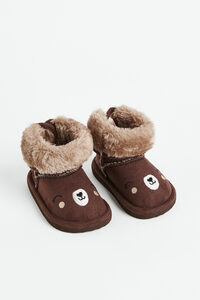 H&M Boots mit warmem Futter Braun/Bär, Stiefel in Größe 23. Farbe: Brown/bear