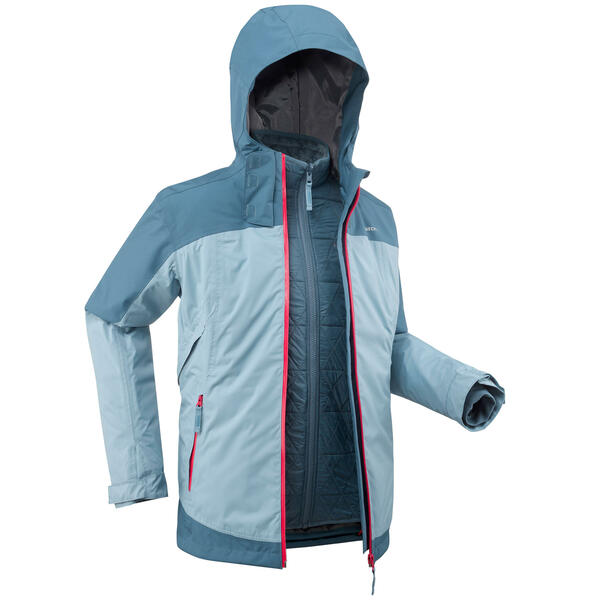 Bild 1 von Winterjacke 3-in-1-Jacke Kinder -10 °C wasserdicht Winterwandern Gr. 122–170 - SH500 X-Warm