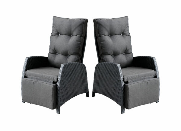 Bild 4 von Loungesessel 61,5x107x70cm 2er-Set Anthrazit