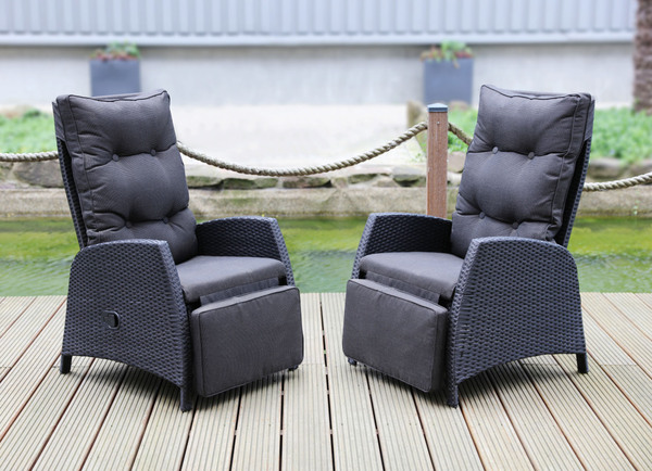 Bild 2 von Loungesessel 61,5x107x70cm 2er-Set Anthrazit