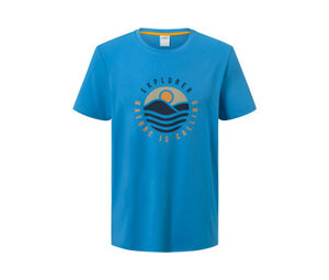 T-Shirt mit Print, blau