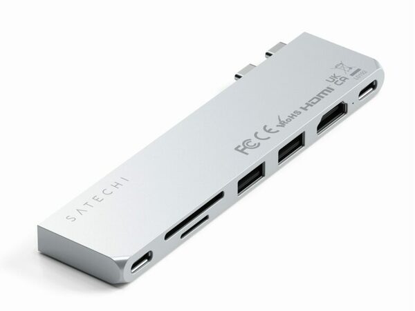 Bild 1 von Satechi USB-C Pro Hub Slim (M2), USB 4/HDMI/USB-A/C/SD, silber