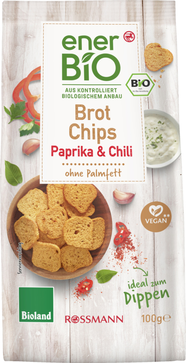 Bild 1 von enerBiO Brot Chips Paprika & Chili