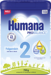 Humana Probalance Folgemilch 2, nach dem 6. Monat