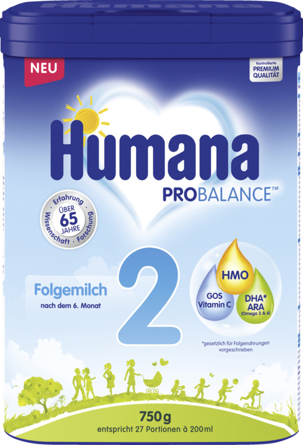 Bild 1 von Humana Probalance Folgemilch 2, nach dem 6. Monat