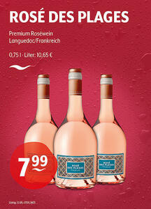 ROSÉ DE PLAGES Premium Roséwein
Languedoc/Frankreich