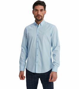 AUDEN CAVILL Herren Button-Down-Hemd Business-Shirt Mint Hell-Blau