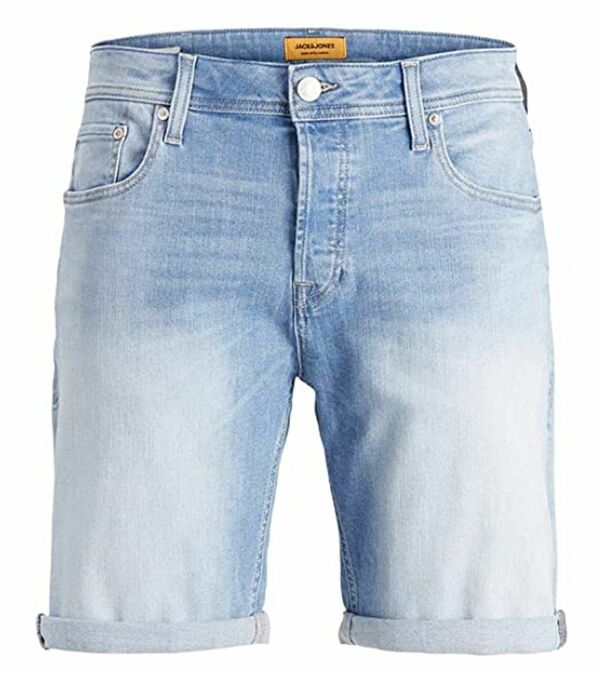 Bild 1 von JACK & JONES Herren Jeans-Shorts kurze Hose Rick Original AGI 002 Plus Size Hellblau