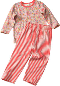 ALANA Kinder Schlafanzug, Gr. 104, aus Bio-Baumwolle, rosa