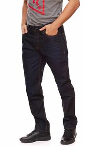 JACK & JONES Herren Comfort Fit-Jeans Denim-Hose mit Kontrastnähten Mike Dunkel-Blau