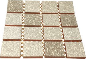 Mosaikfliese Spaltplatte 24 x 24 cm schatten Steinmaß: ca. 5,5 x 5,5 cm