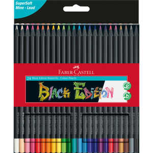 Faber-Castell Buntstifte Black Edition, 24 Stifte