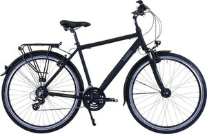 HAWK Bikes Trekkingrad »HAWK Trekking Gent Premium Black«, 24 Gang, microSHIFT