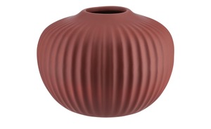 Vase rot Steinzeug Maße (cm): H: 11  Ø: [15.0] Dekoration
