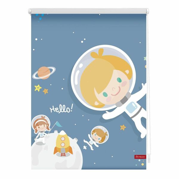 Bild 1 von Lichtblick Rollo Klemmfix, ohne Bohren, blickdicht, Astronaut - Blau, 45 x 150 cm (B x L)